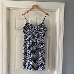 Stylish navy and White Patterned Dress